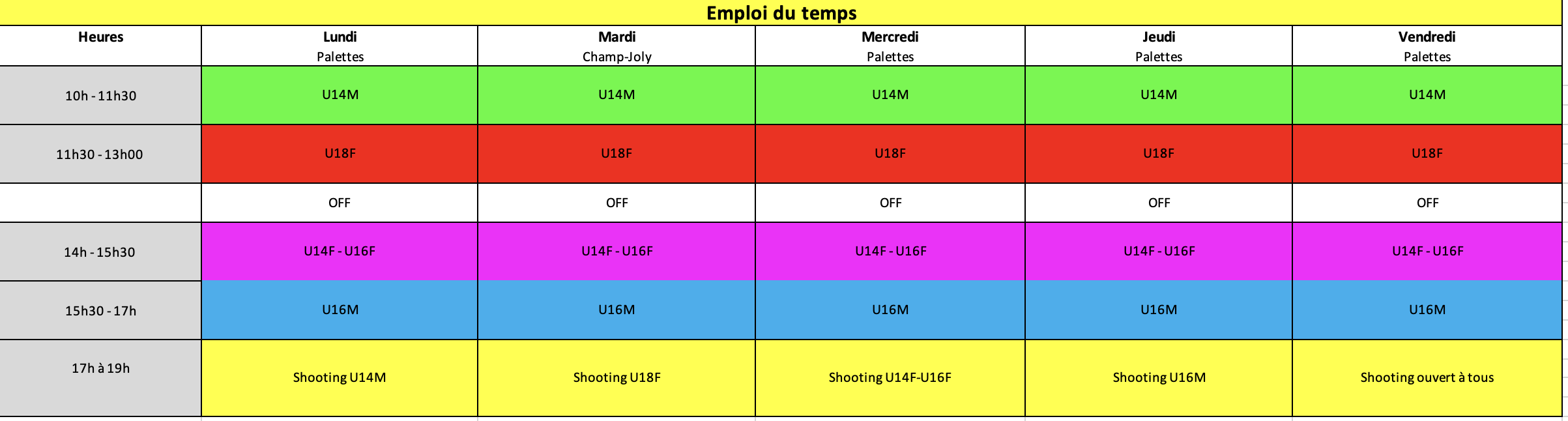 horaires